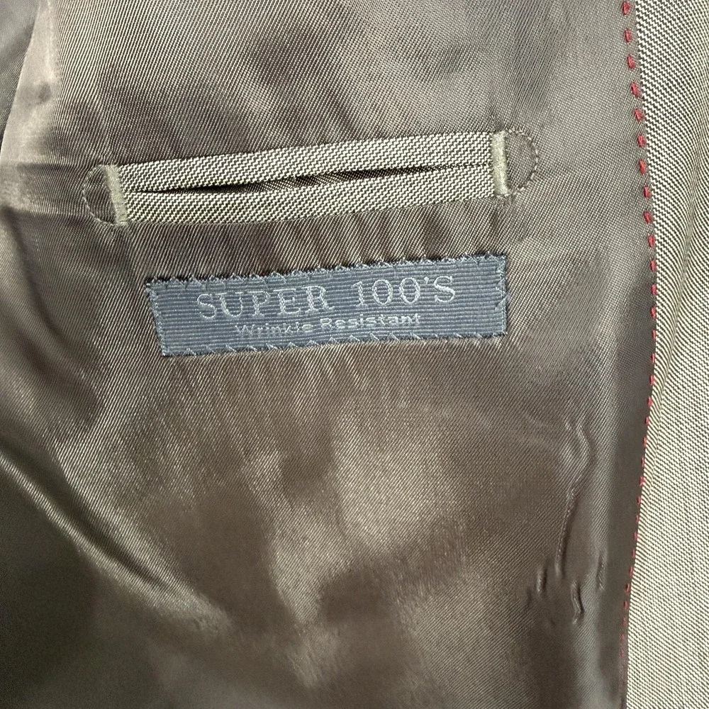 Giorgio Cosani Blazer Mens 48 Beige Wool Super 100s Hand Tailored Suit‎ Jacket